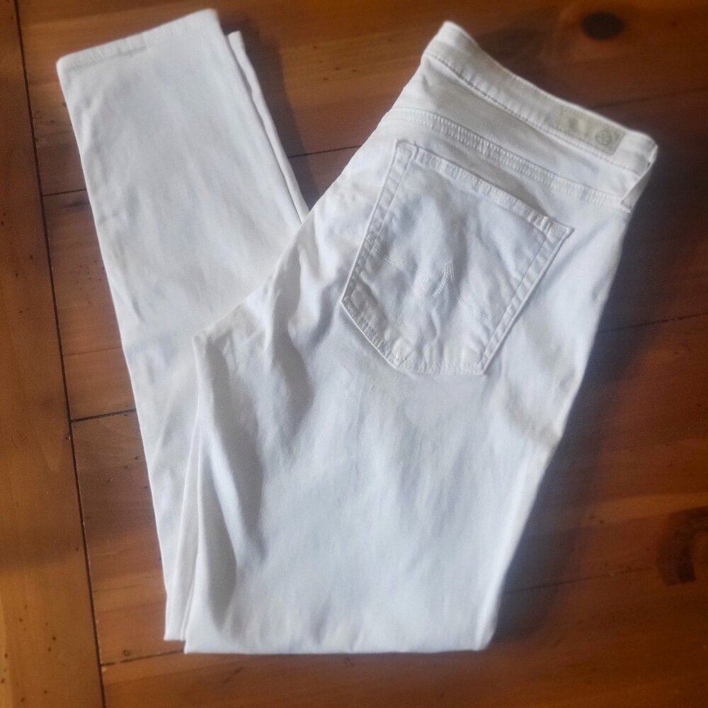 Like New! AG Abby Ankle Midrise Super Skinny Jean White - Size 31R - Picture 4 of 11